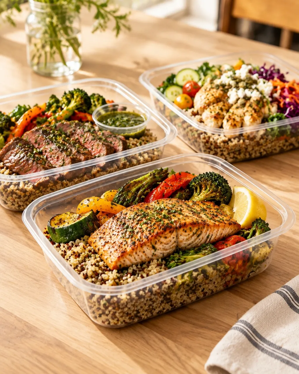 Freshly prepared food ready to share